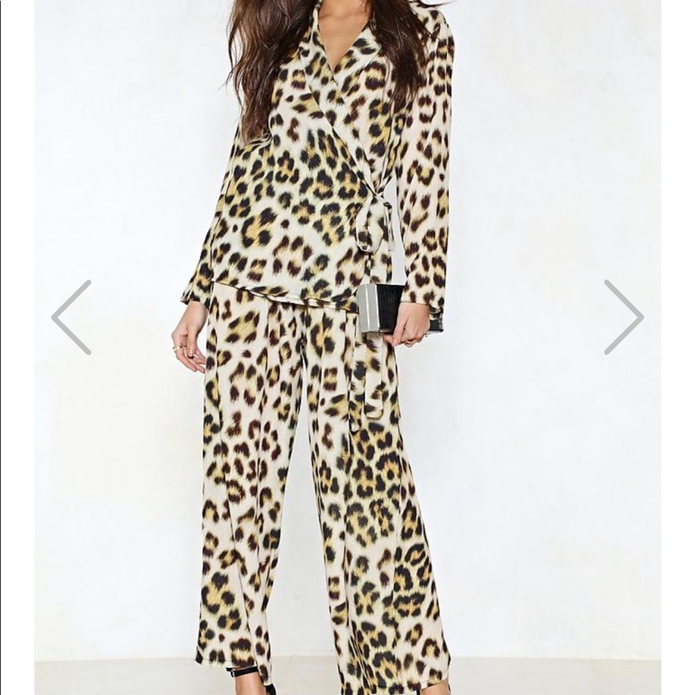 Blazer and pants Set Leopard print